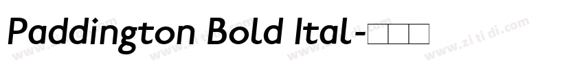 Paddington Bold Ital字体转换